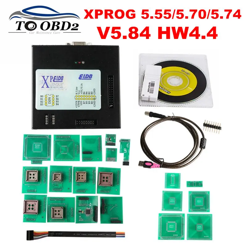 Новейшая XPROG V6.12 5,84 прошивка V4.4 добавить больше авторизации черная металлическая коробка XPROG-M V5.55 V5.84 V5.86 X-PROG V5.84