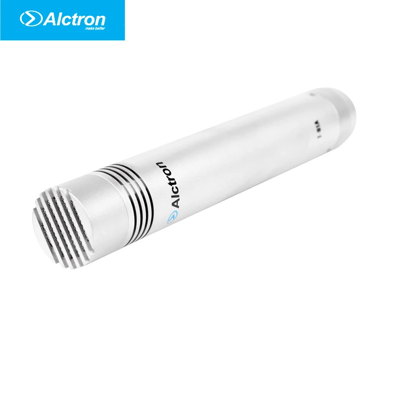 Alctron T-01A инструмент микрофон с Зажим для микрофона тонкий корпус серебро в моде