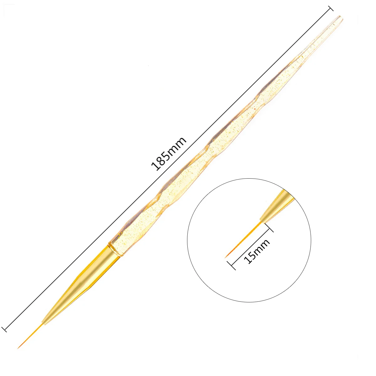 15mm Yellow Моня 8/12/15/20 мм Стразы для маникюра ручка французский узор Deasign рисования кистью линии полосы Liner Живопись Карандаш для маникюра, инструменты - Цвет: 15mm Yellow