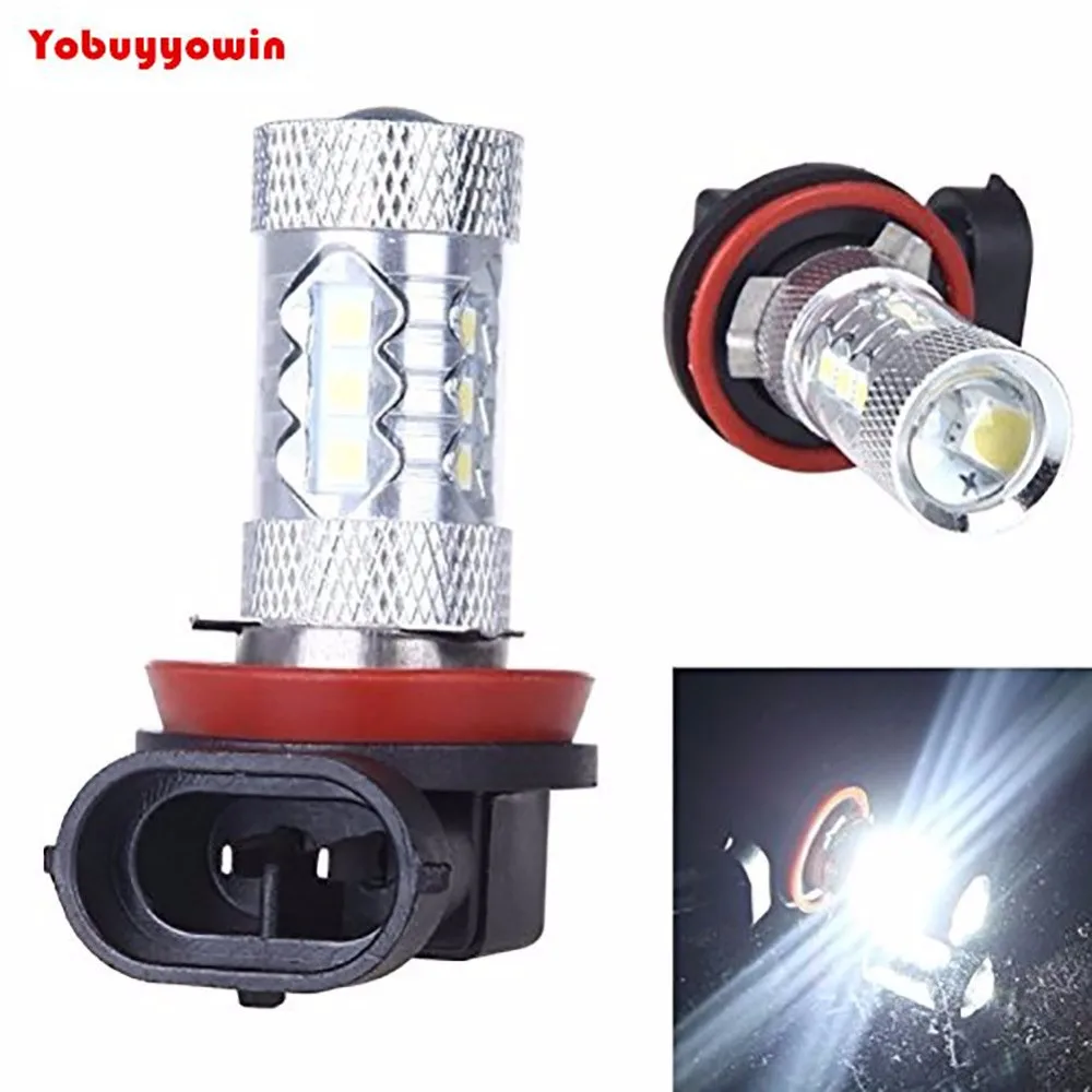 

Комплект из 2 предметов, рост от 80 Вт H11 Cree светодиодный чипы автомобиль лампа для противотуманной фары автомобиля светодиодный освещения дн...