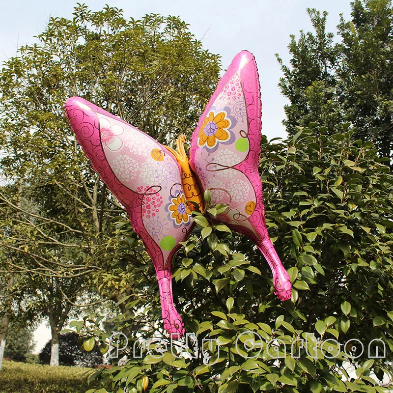 Большие 40 дюймов 6 шт./лот фольгированные шары-бабочки для украшения дня рождения