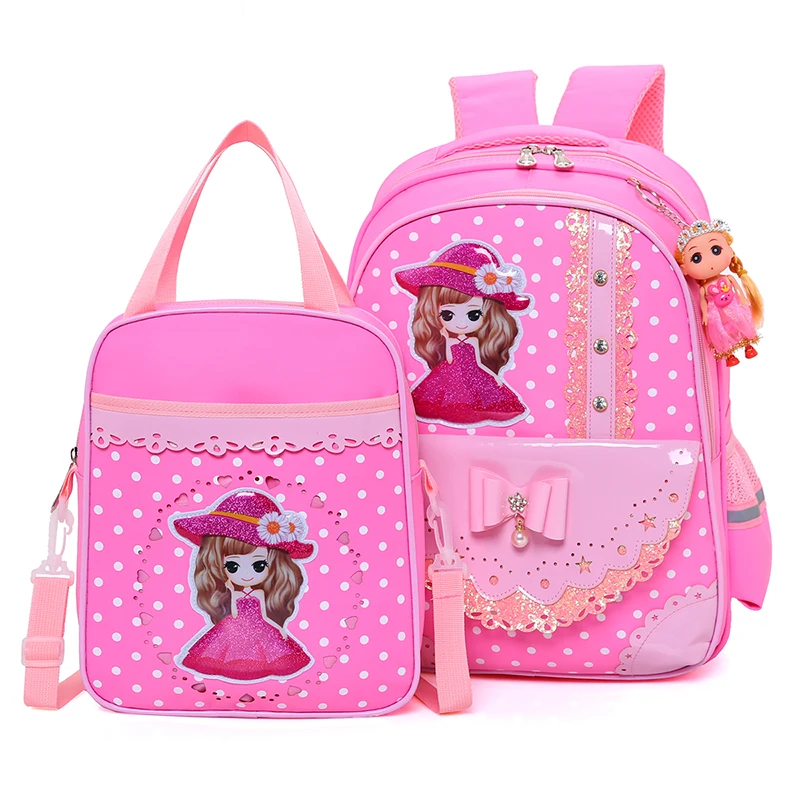 Детский школьный ранец для девочек, ортопедические водонепроницаемые школьные портфели со светоотражающей полосой