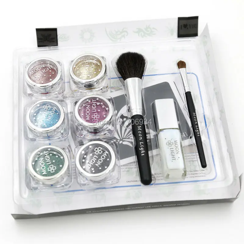 Набор для временного тату набор боди-арта с блестками 6 видов цветов | Красота и