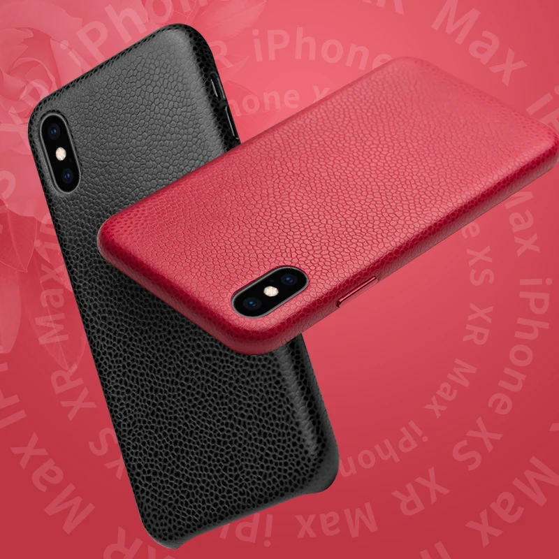 Настоящий чехол для телефона из натуральной кожи для iPhone XS XR Max, роскошная модная ультратонкая задняя крышка для iPhone XR Max