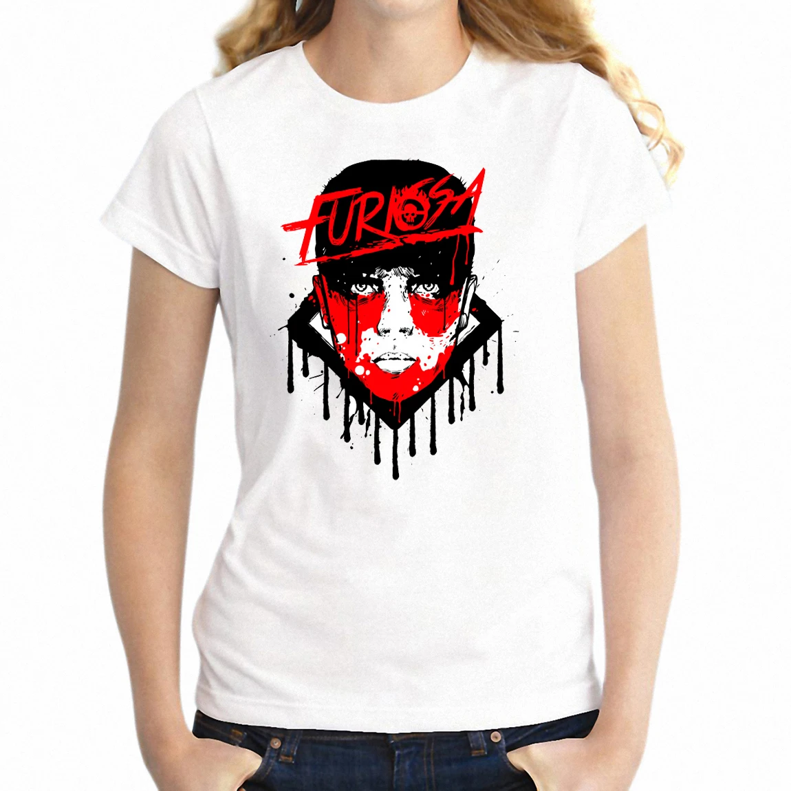 Женская футболка Imperator Furiosa Mad Max Doof Warrior Awesome Drawing Girl's Tee|Футболки| |