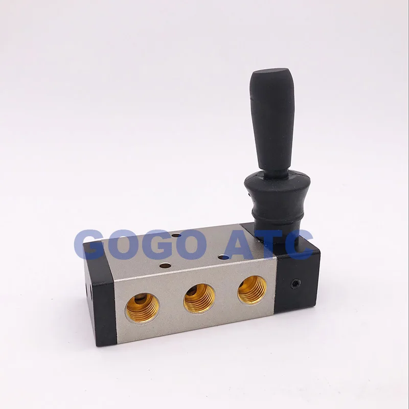 GOGOATC 5/2 way Pneumatic air hand control valve 4H410-15 1/2 inch BSP flow exhaust Manual |