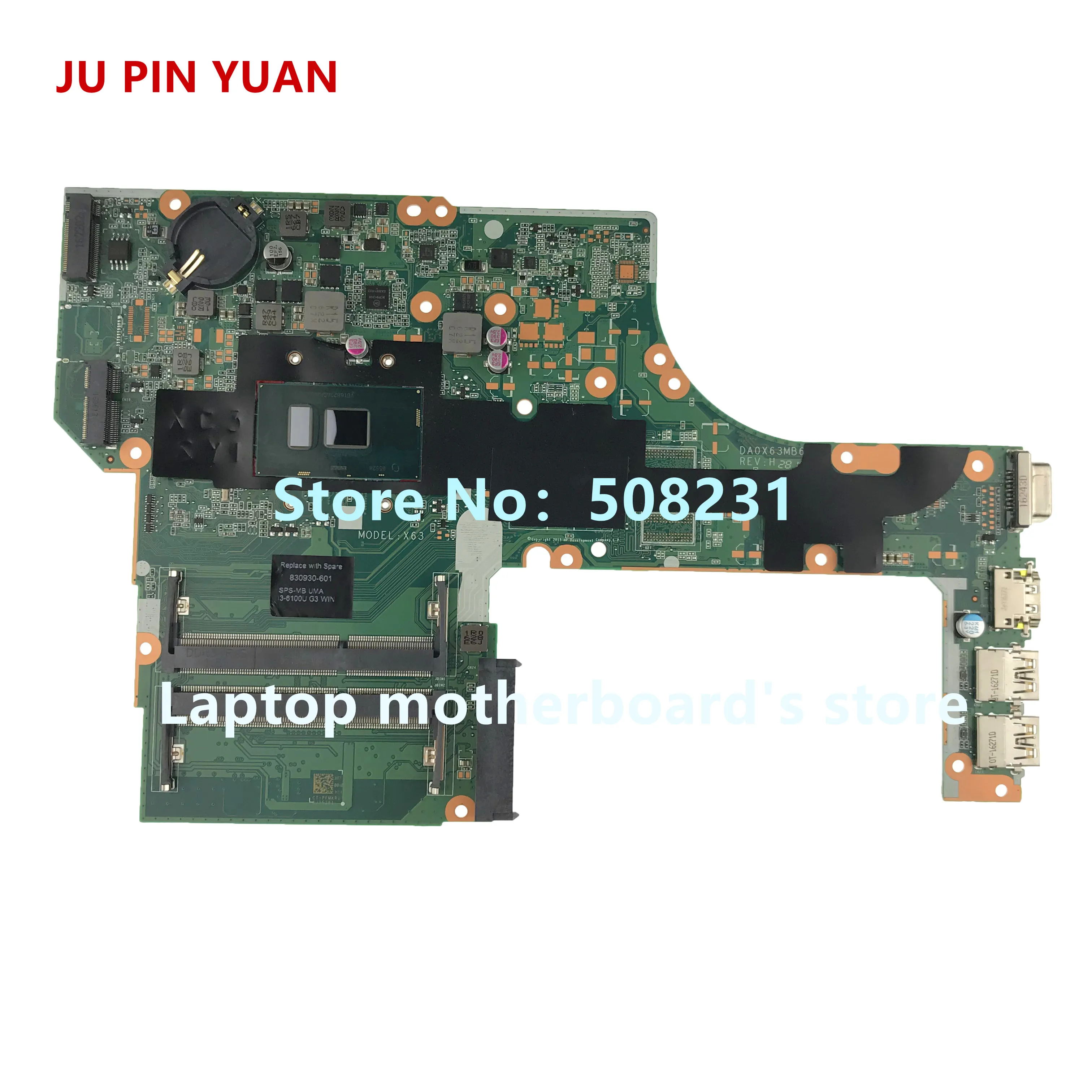 Ju pin yuan 915468-601 915468-001 аккумулятор большой емкости DAG37DMBAD0 материнская плата для ноутбука для женщин, hp ноутбук 17-W 17-AB Тетрадь ПК 1050 2 Гб i5-7300
