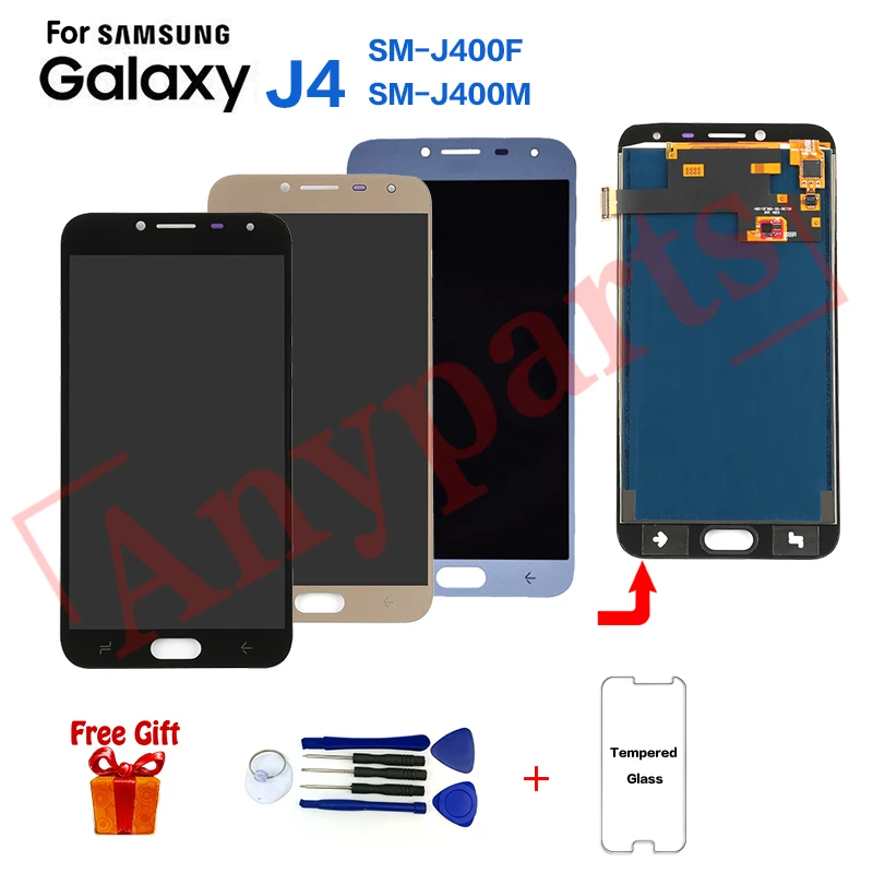 Активно-матричные осид, для samsung J4 SM-J400 Дисплей ЖК Экран Замена для samsung Galaxy J4 SM-J400F SM-J400G ЖК-модуль экрана дисплея