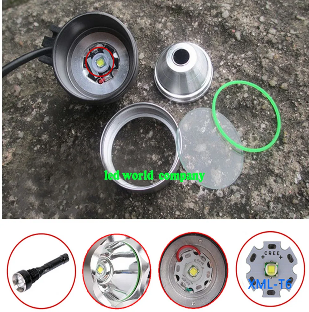 1 шт. CREE XML XM-L T6 светодиодный U2 10 Вт белый(6500 К-7000 к) высокомощный светодиодный излучатель с 16 мм 20 мм PCB для DIY