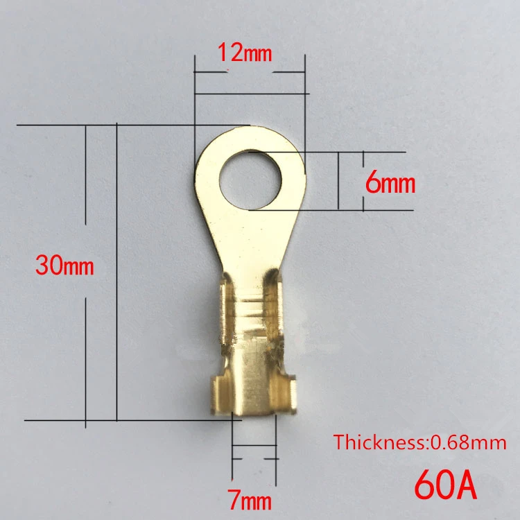 6 мм 8 зажим O-типа для автомобиля автомобильный заземляющий терминал лезвий