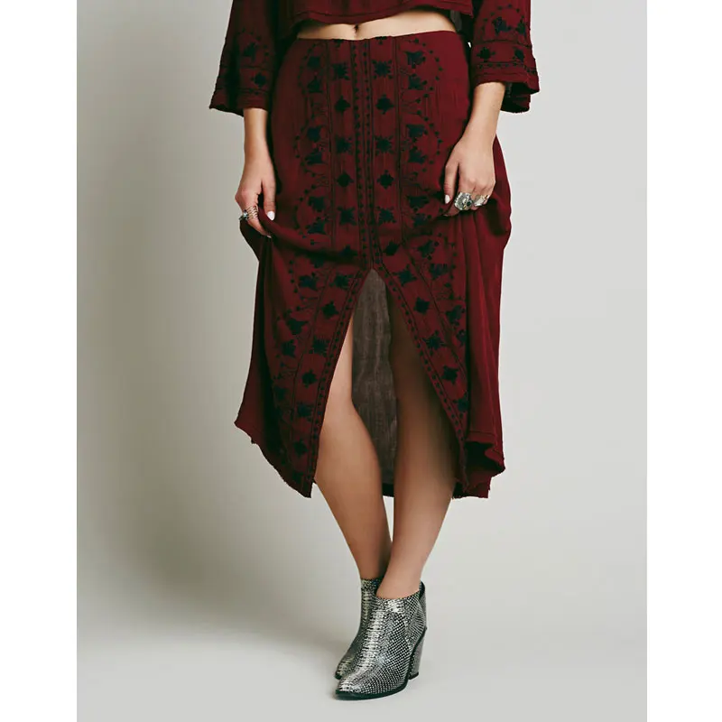 

Vestidos Women 2021 New Autumn Elegant A Line Embroidery ethnic Boho Female Dress Beach Holiday Elegant O Neck OL Suit Dresses