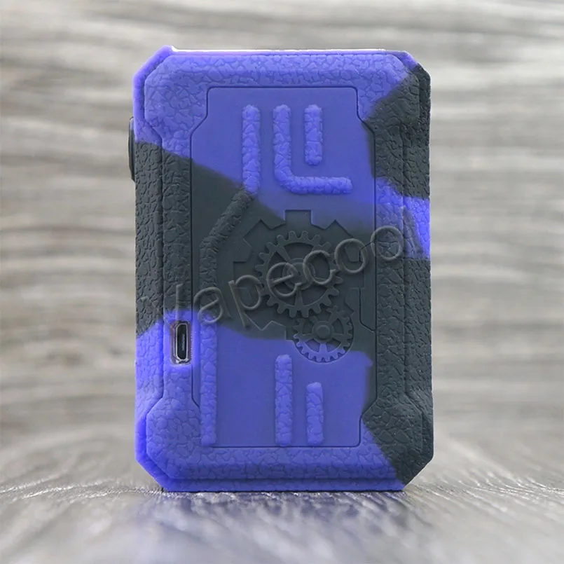 Black purple Нескользящий Силиконовый чехол для Teslacigs Punk 220W коробка мод и силиконовый чехол Warp Sleeve для Vape Teslacigs Punk 220 - Цвет: Black purple