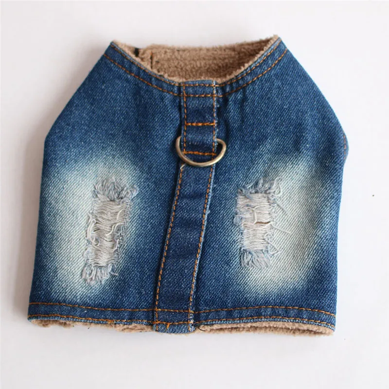 DOGGYZSTYLE джинсовый жилет для домашних животных щенка поводок ходьбы Тяговый