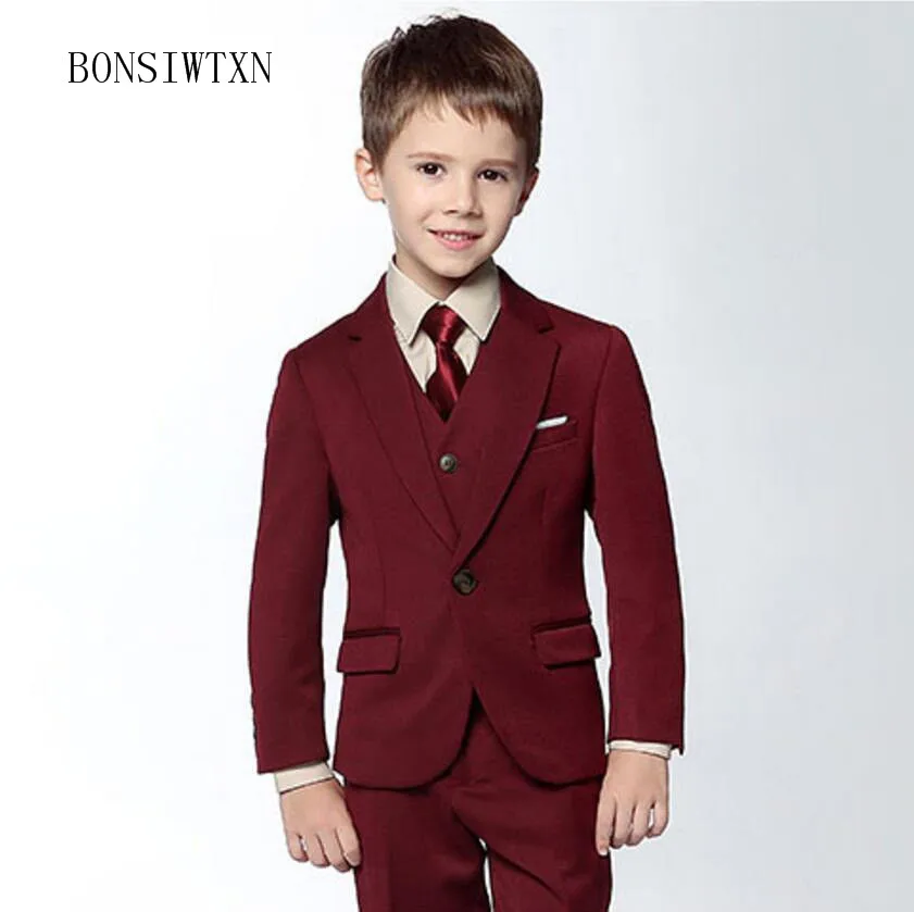 Bonsiwtxn 2019 пальто брюки 2 шт костюмы для мальчиков Формальный свадьбы детский Блейзер Костюм маленьких