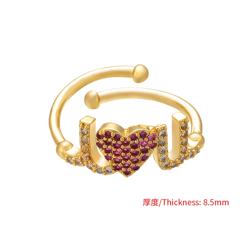 ZHUKOU 21x22 мм латунные кубические циркониевые хрустальные кольца для женщин кольцо