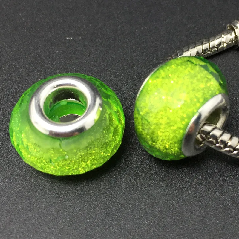 Новый акриловый Европейский смешанный цвет Бусины секция шнур большое отверстие