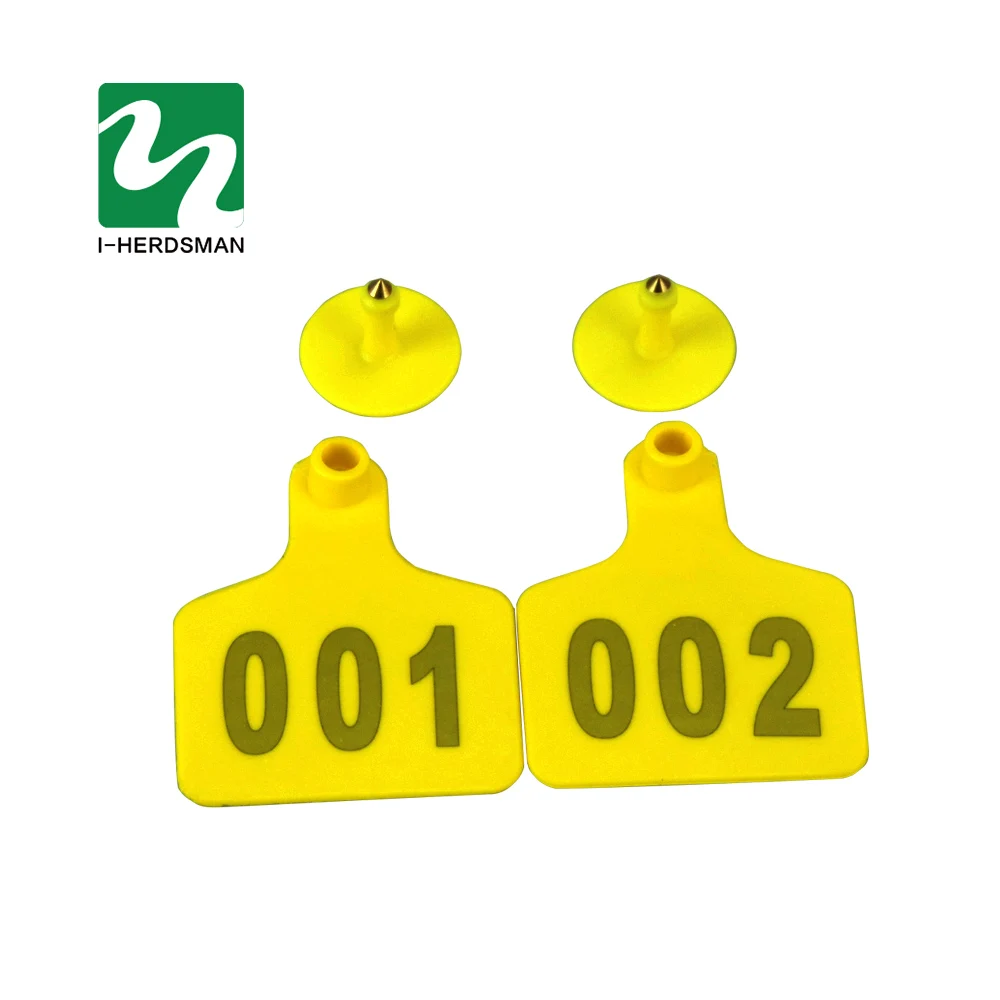

Free shiping 100pcs TPU laser typing signs with words leading copper head male cow ear nail signs large cattle ear tag