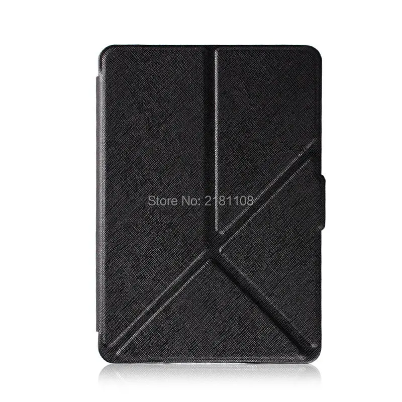 Текстурированный кожаный чехол подставка оригами для Kindle Paperwhite(2012 2016)|cover for kindle