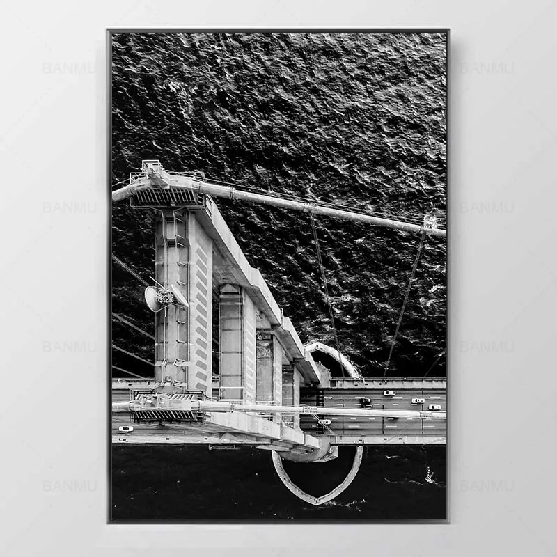 Скандинавский стиль скандинавский сон большой и черный мрамор холст постер