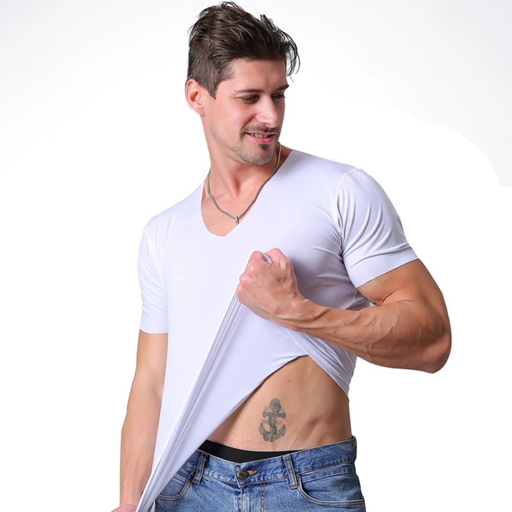 Для мужчин открытый v образным вырезом спортивные кроссовки Однотонная одежда