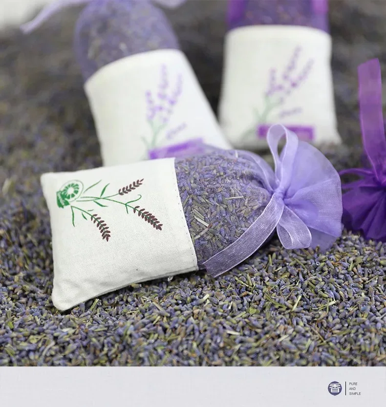 40 шт./лот фиолетовая хлопковая органза лавандовые пакетики сделай сам сушеные