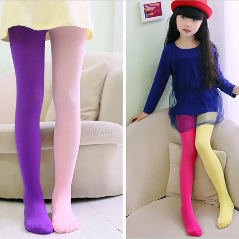 Модные бархатные колготки для девочек на весну осень и лето тонкие леггинсы с