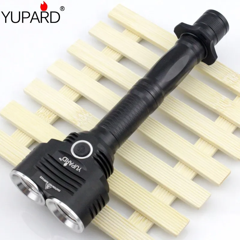 YUPARD 2 * XM-L T6 светодиодный фонарик лампа 5 режимов 18650 перезаряжаемая батарея