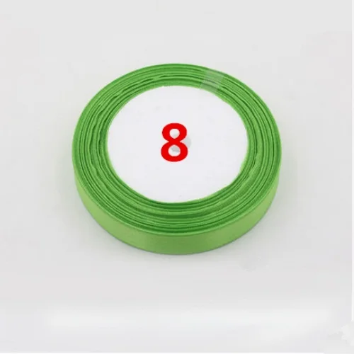 Green 25 мм, 1890 метров, шелковая атласная лента, украшение для свадебной вечеринки, пригласительная открытка, подарочная упаковка, рождественские принадлежности для скрапбукинга Riband - Цвет: Green