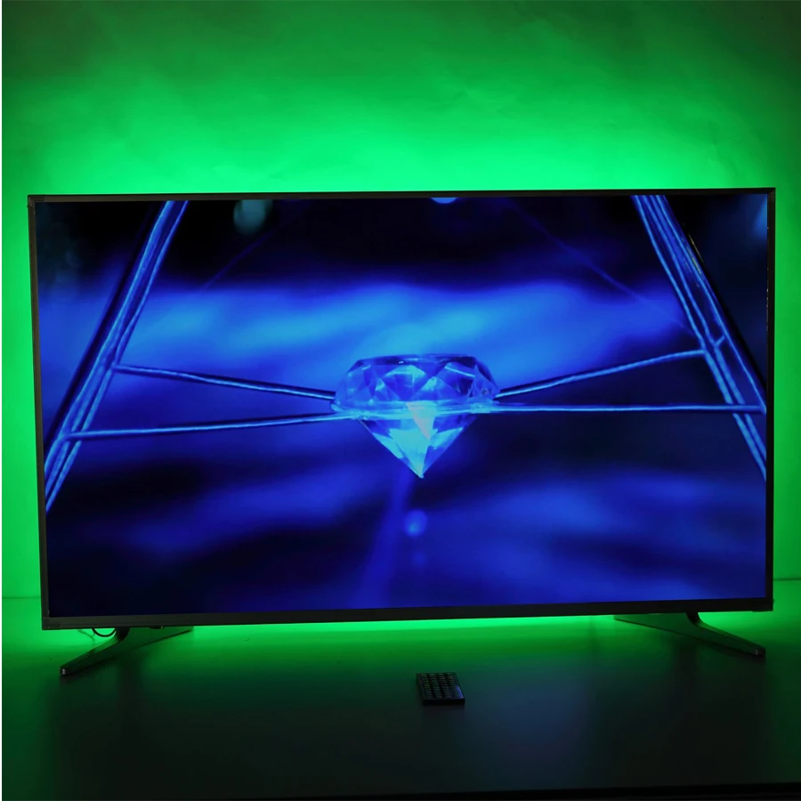 Светодиодный светильник на заднюю панель для телевизора 2x50 см + 2x100 USB RGB