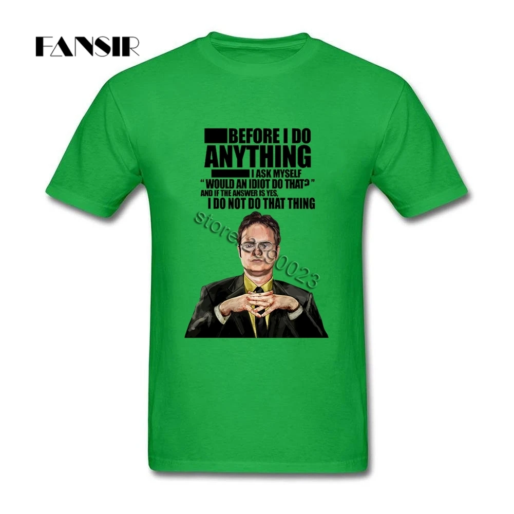 Футболка The Office Dwight Schrute новейшие мужские футболки футболка из чистого хлопка с