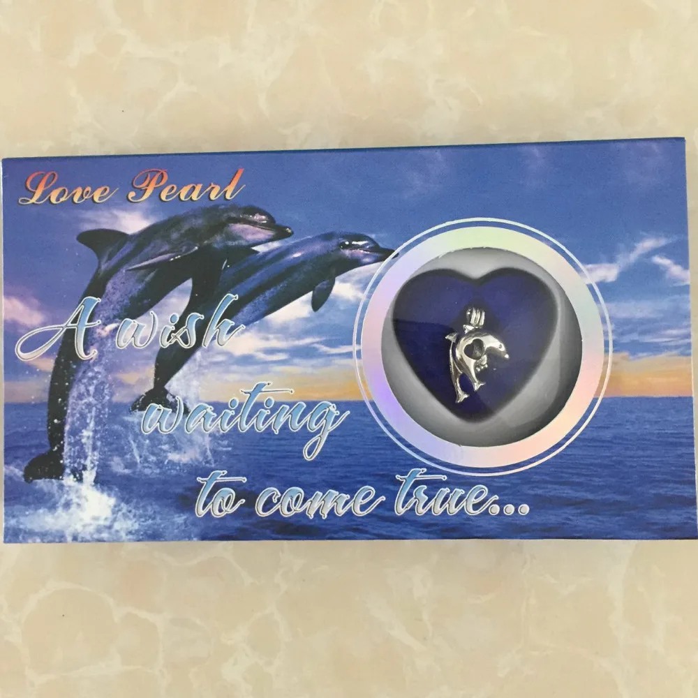 Подарочный набор из жемчуга с изображением двойного дельфина подарочный сделай