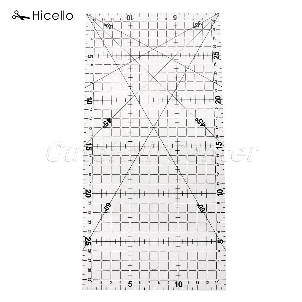 

Оригинальный Hicello 1 шт. портной Инструмент Линейка швейная машина аксессуары ткань швейная Лоскутная линейка DIY ручные аксессуары 15*30 см