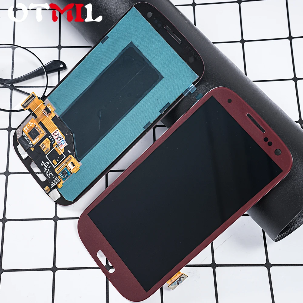 ЖК-дисплей Burn Shadow для SAMSUNG Galaxy S3 i9300 i9305 i747 i535 с сенсорным экраном и дигитайзером