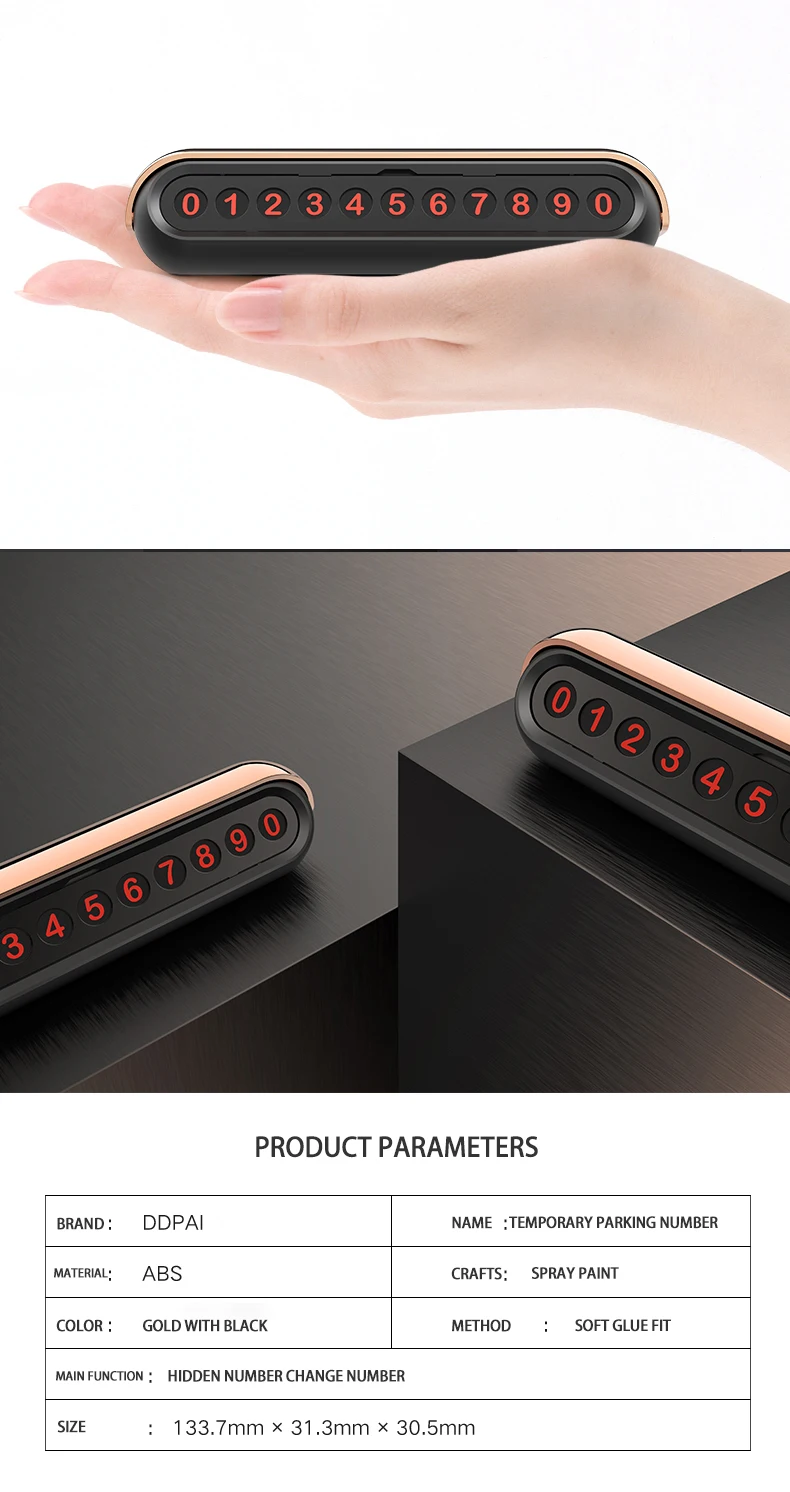 Xiaomi Mijia Youpin DDPai временный парковочный номер скрытый и изменяемый номер ABS мягкий клей подходит