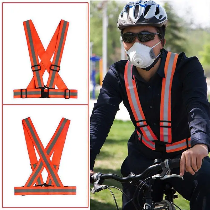 1 шт. 4 см регулируемая безопасность высокая видимость светоотражающий жилет