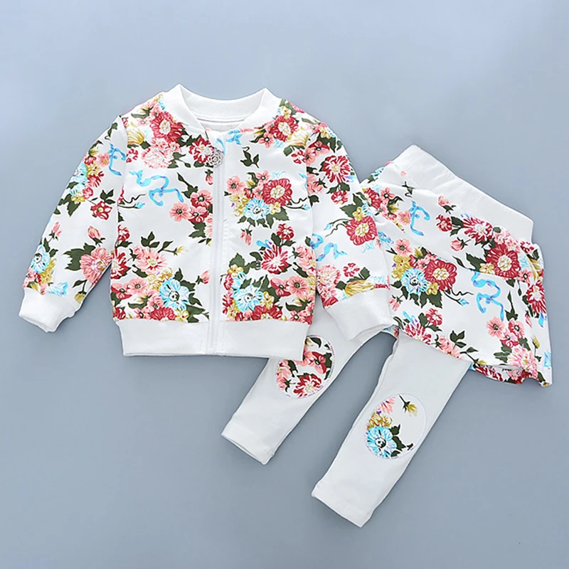 Комплекты одежды для маленьких девочек весна осень одежда костюм детская юбка