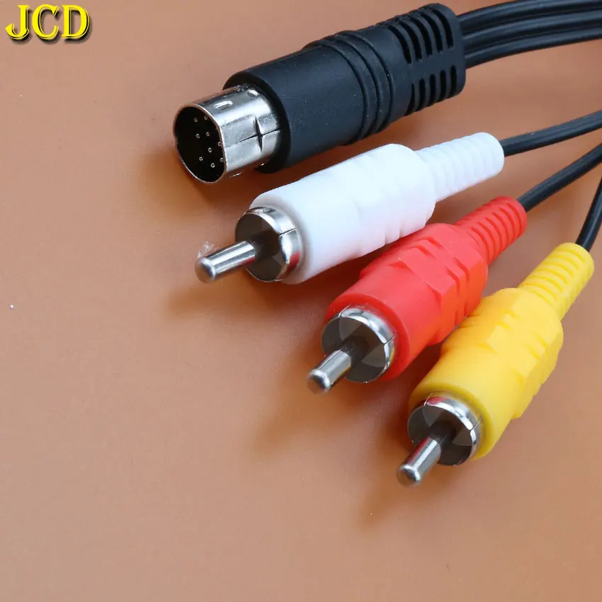 JCD 1.8M Audio Video AV Cable For Sega Saturn S-Video A/V RCA Connection Cord | Other Accessories