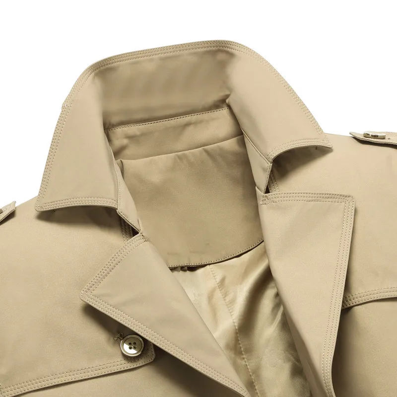 Мужская деловая куртка темно синяя Повседневная ветровка модный тренчкот осень