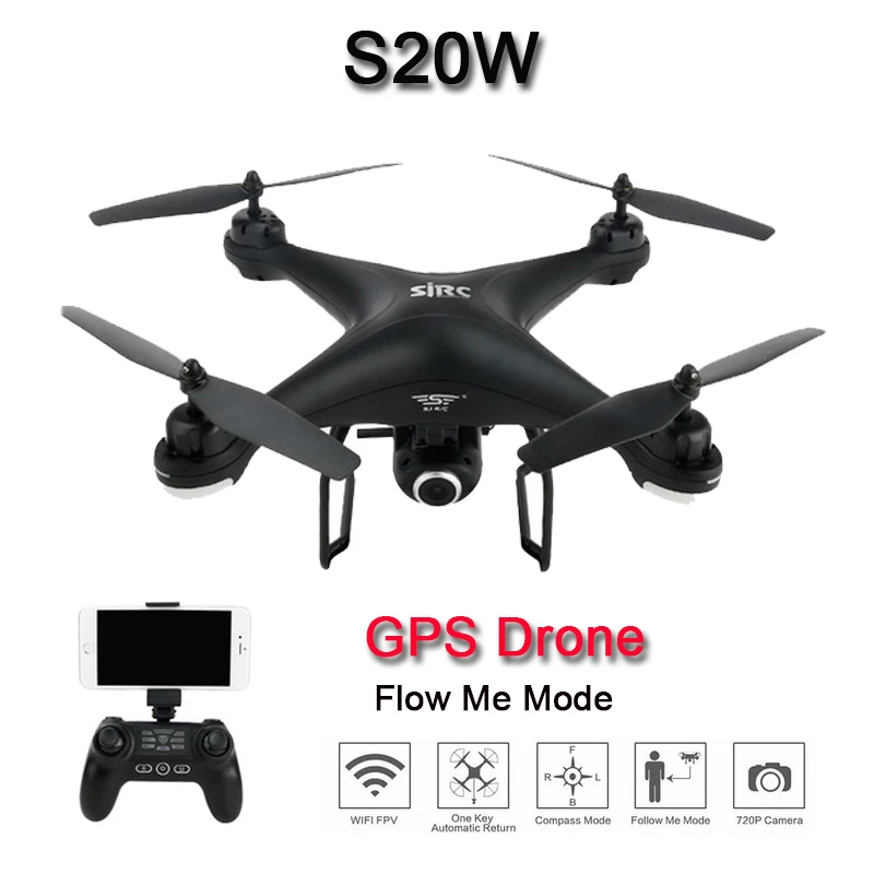 SJ R/C S20W 720 P 1080 gps WI FI FPV Радиоуправляемый Дрон profissional Quadcopter с камеры hd headless режим VS Syma