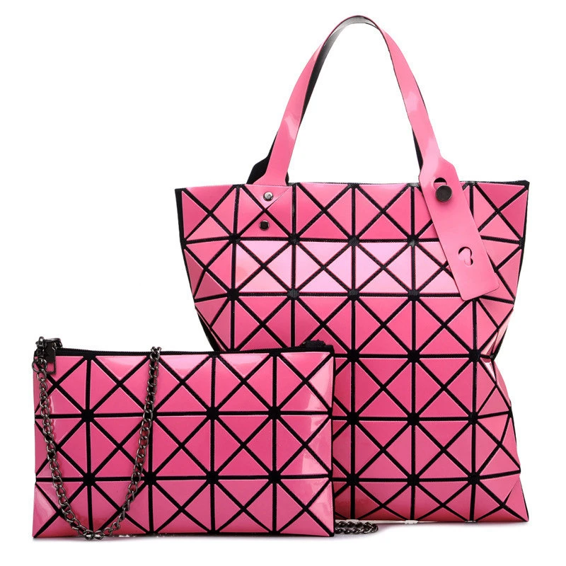 Женская сумка тоут из композитного материала в клетку с бриллиантами Волшебная