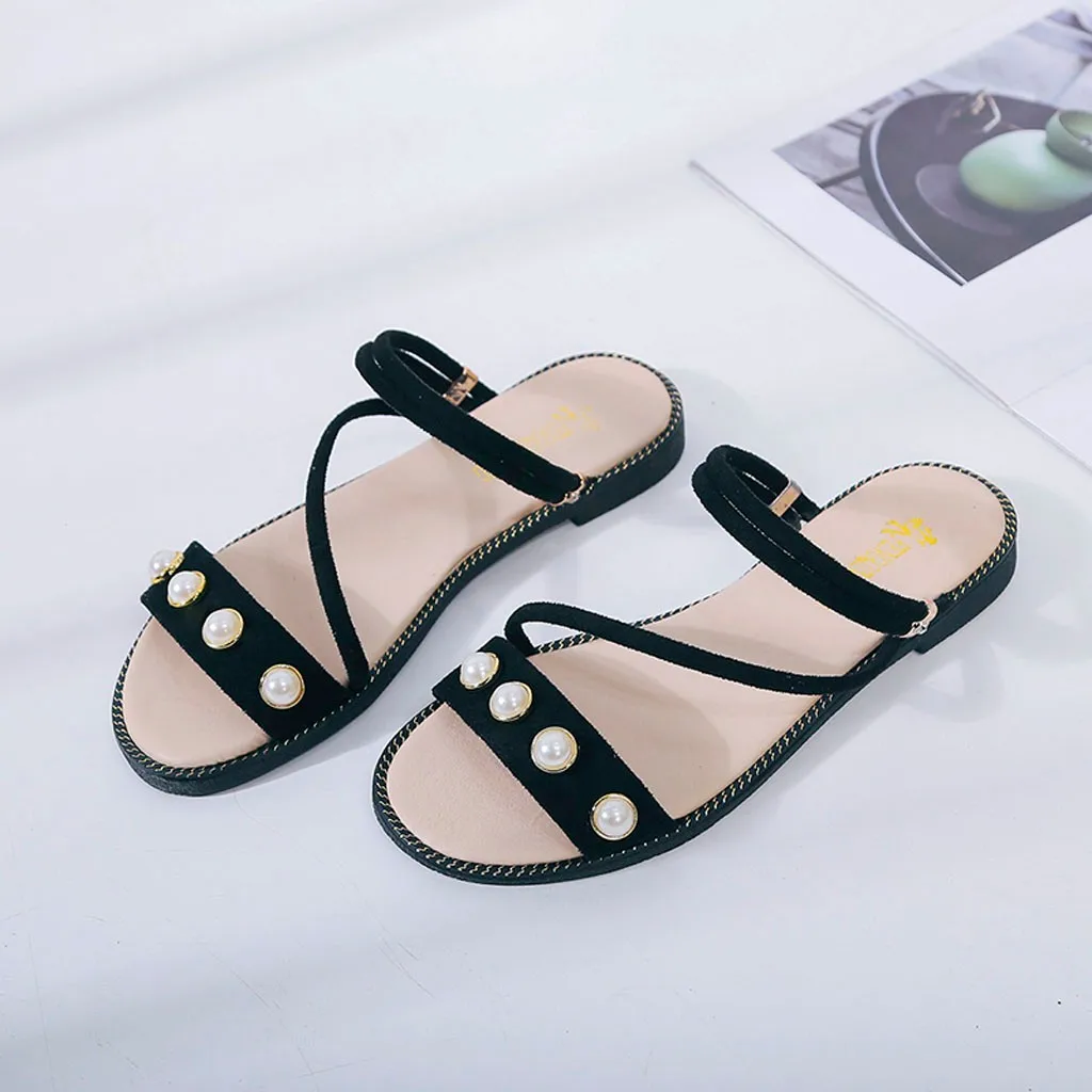 Женские Модные Повседневные Классические однотонные повседневные сандалии на