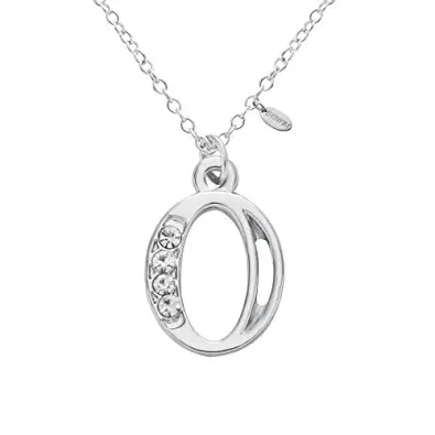 

2016 New Arrival Rhodium Plating Alloy 26 Alphabet English Letters Necklaces Crystal Initial Charms Necklace