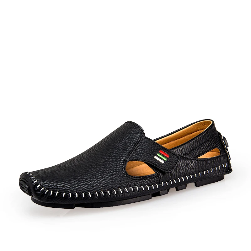 GOXPACER New Arrival Spring And Summer Men Shoes Cut Out Slip-On Flats PU Flat Heel Casual Lazy British | Обувь