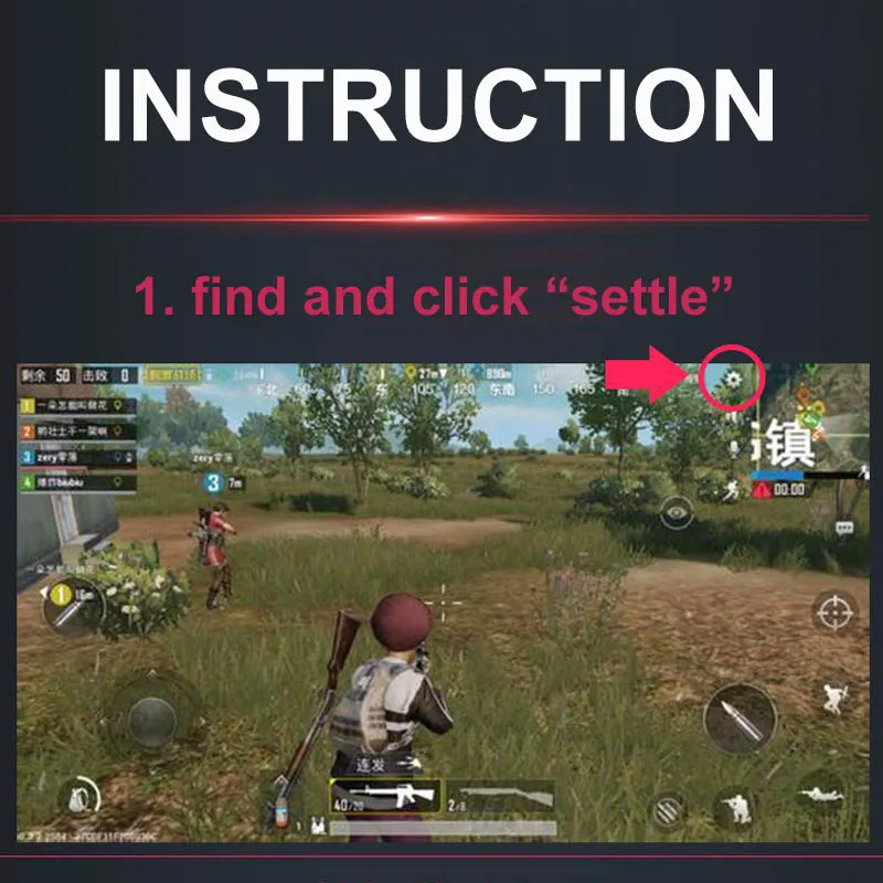 L1 R1 PUBG мобильного телефона Аксессуары для клавиатур кнопочный джойстик L1R1