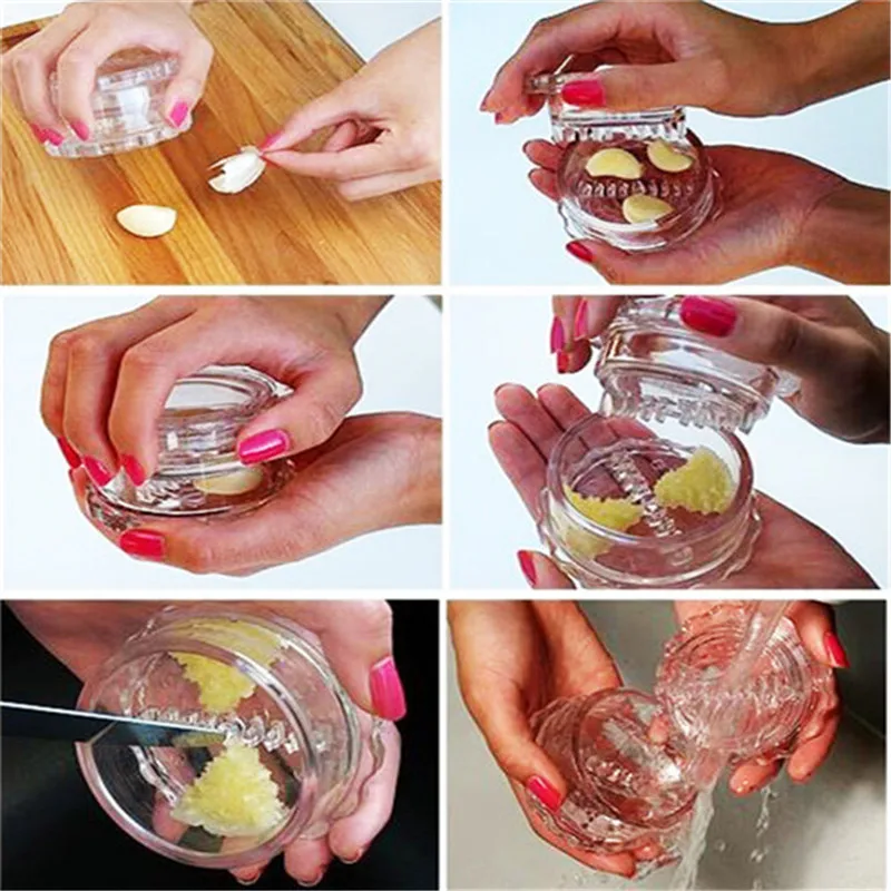 Полезная измельчитель чеснока в пластиковой коробке устройство для скручивания