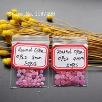 200 pcs /lot  3mm 4mm  Synthetic Round Cabochon Fire Opal Round Cut Opal Stone for Body Piercing  jewelry