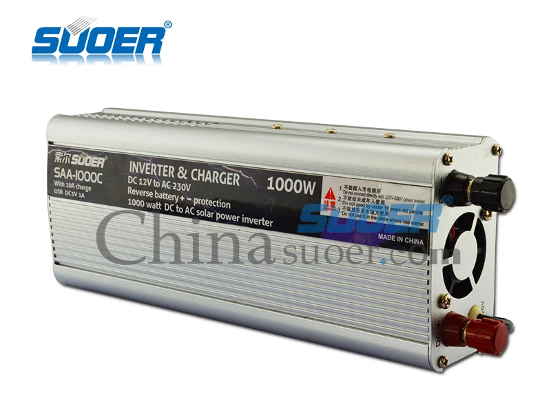Suoer 12 V 220 инвертор 1000 W с 10А зарядное устройство (SAA-1000C) | Обустройство дома