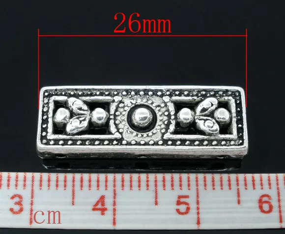 DoreenBeads металлические бусины-вставки из сплава прямоугольные античные