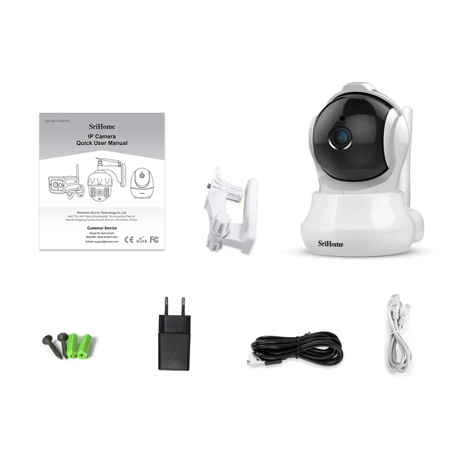 SriHome SH020 Smart AI Беспроводная ip-камера 1080P WiFi инфракрасный ночное видение датчик