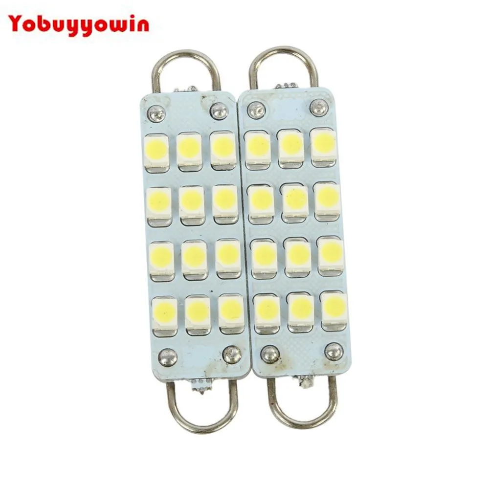 Новый белый светодиодный светильник 12 SMD гирлянда 42 мм до 44 Жесткая Петля 10 pack|festoon